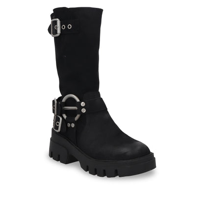 Bota Plataforma Negro Mujer 35985