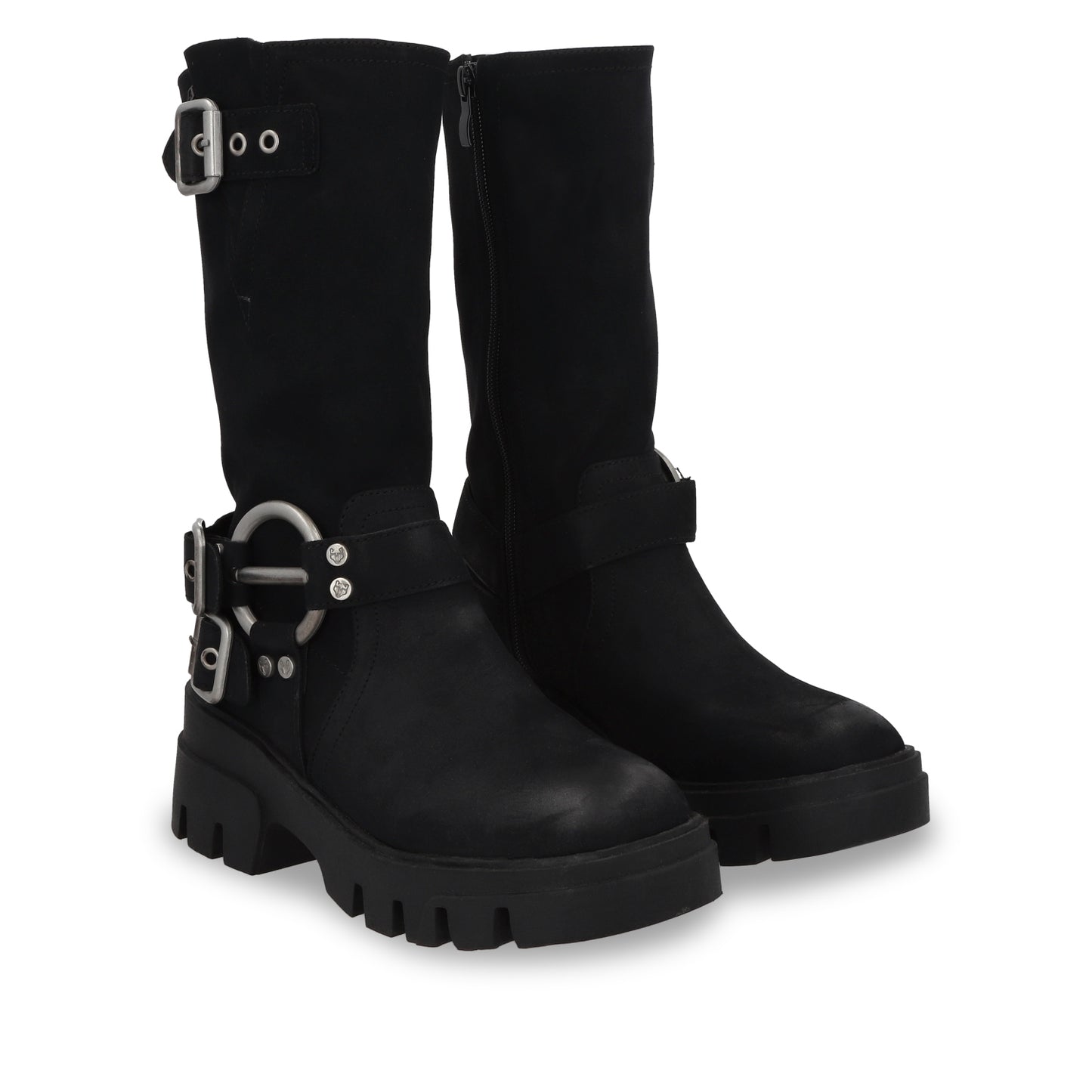 Bota Plataforma Negro Mujer 35985