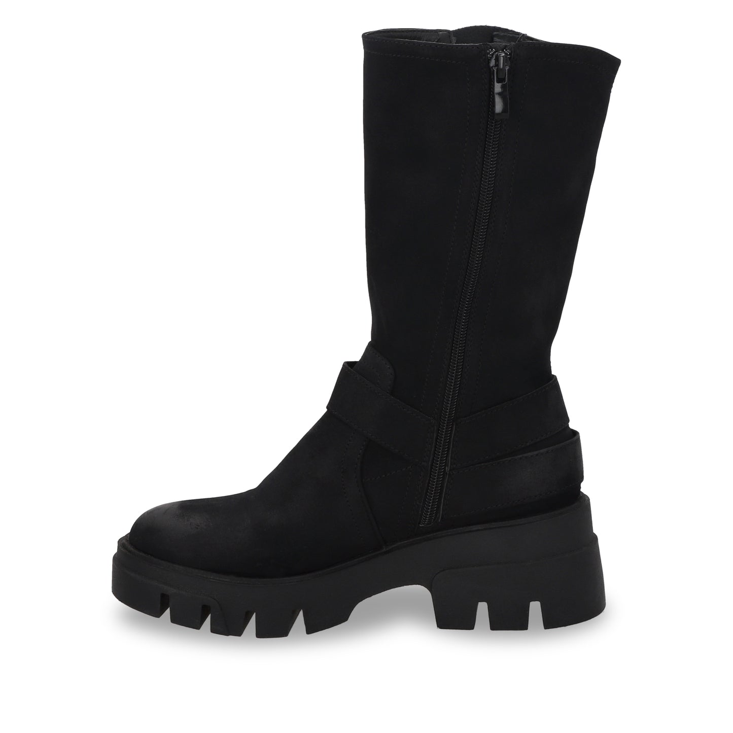 Bota Plataforma Negro Mujer 35985