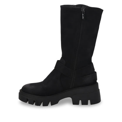 Bota Plataforma Negro Mujer 35985