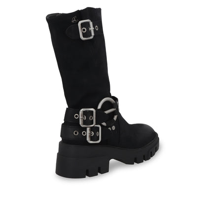 Bota Plataforma Negro Mujer 35985