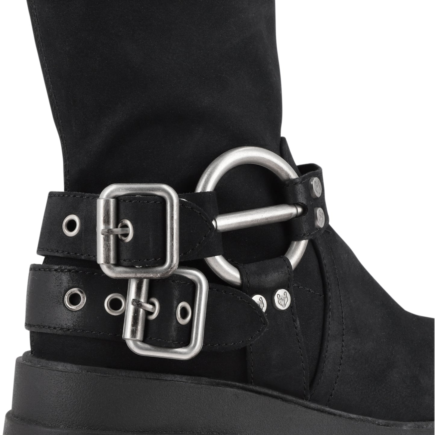 Bota Plataforma Negro Mujer 35985