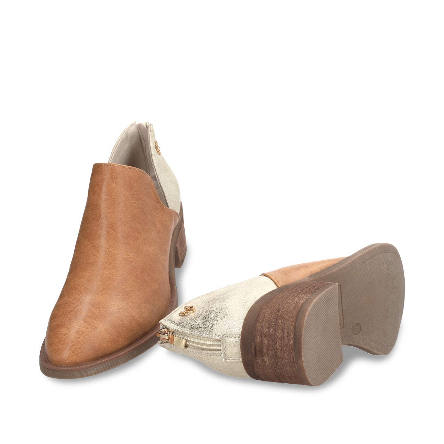 zapato Taco Beige Mujer 43108