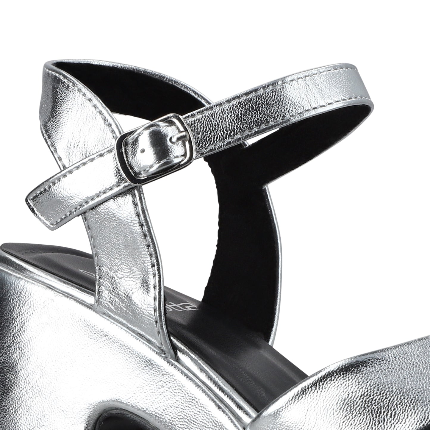 Zapatilla Plataforma Plateada Mujer 45701