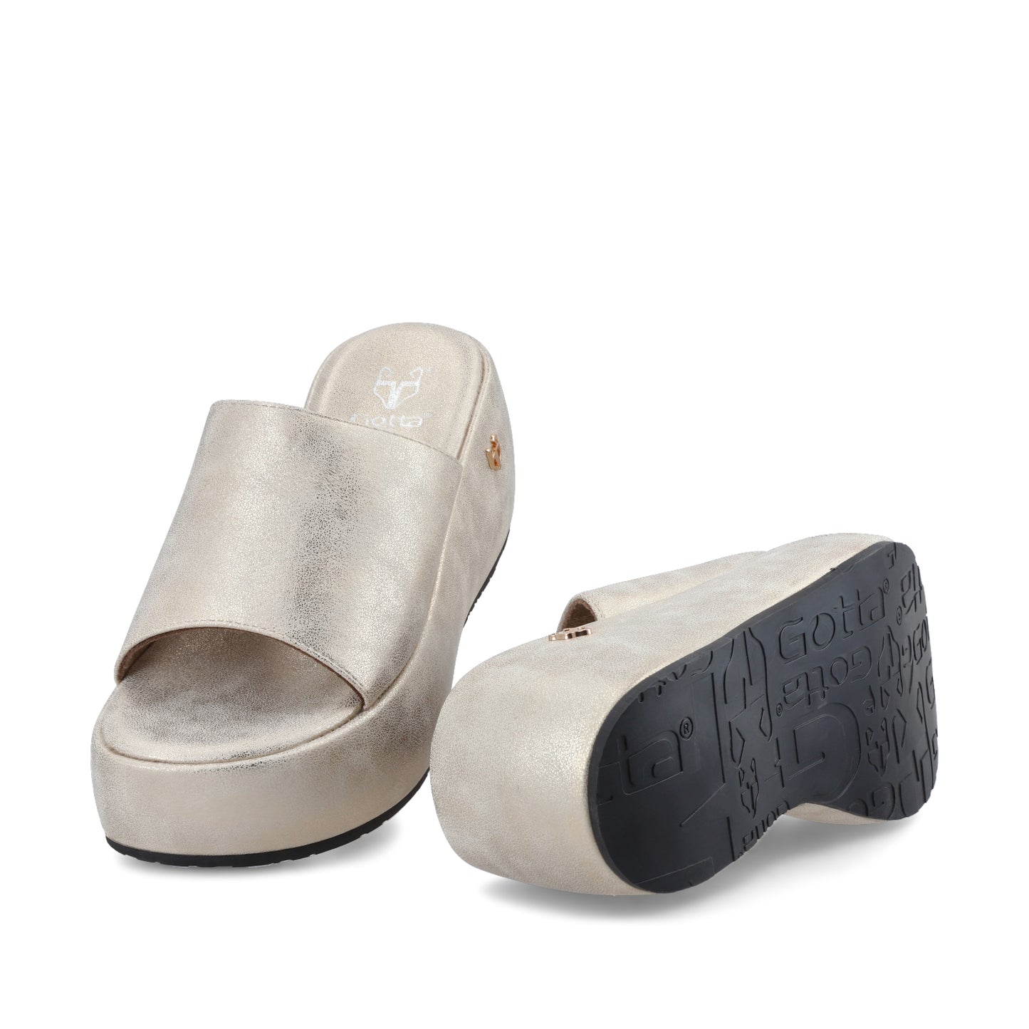 Sandalia Dorada Mujer 45824