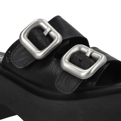 Sandalia Plataforma Negra Mujer 45985