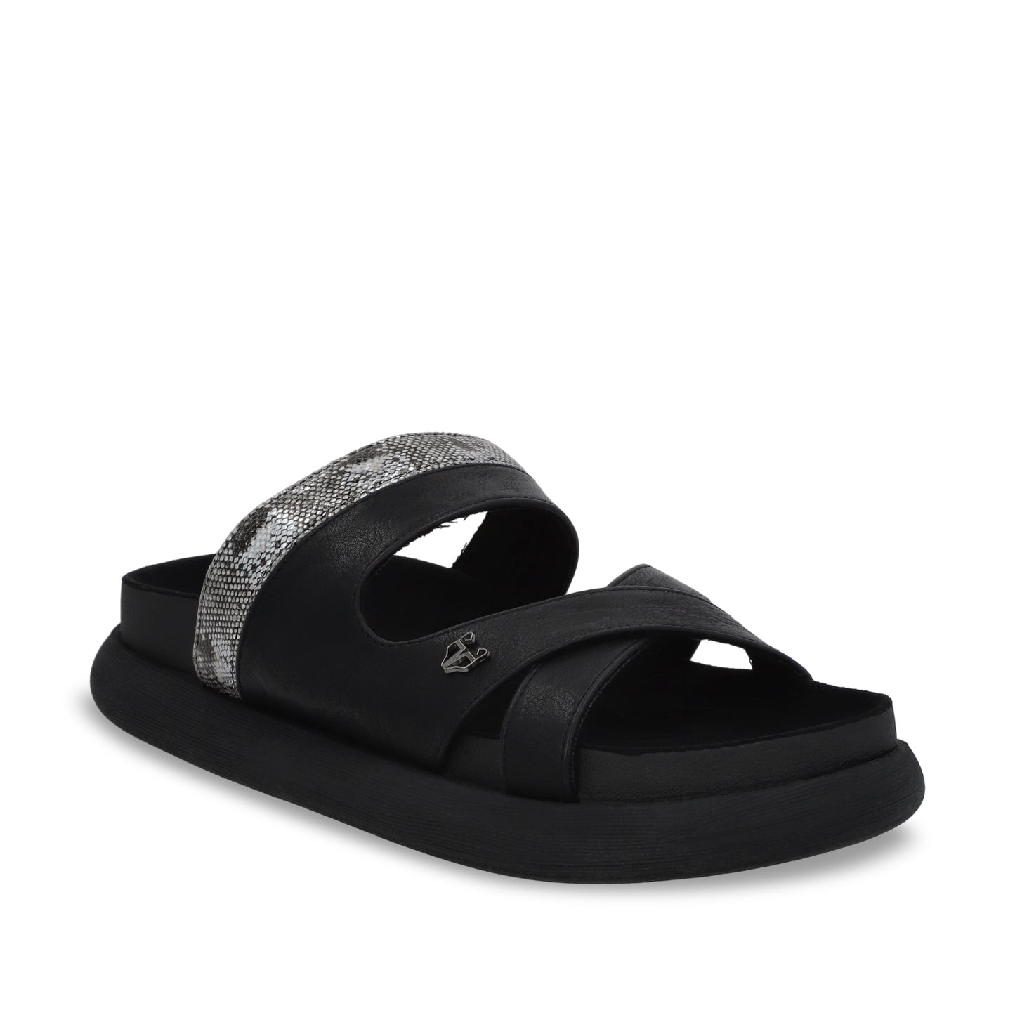 Sandalia Plano Negro Mujer 53700