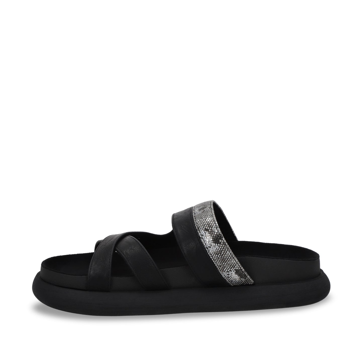 Sandalia Plano Negro Mujer 53700