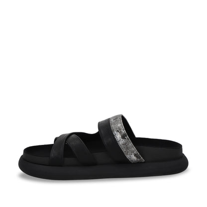 Sandalia Plano Negro Mujer 53700