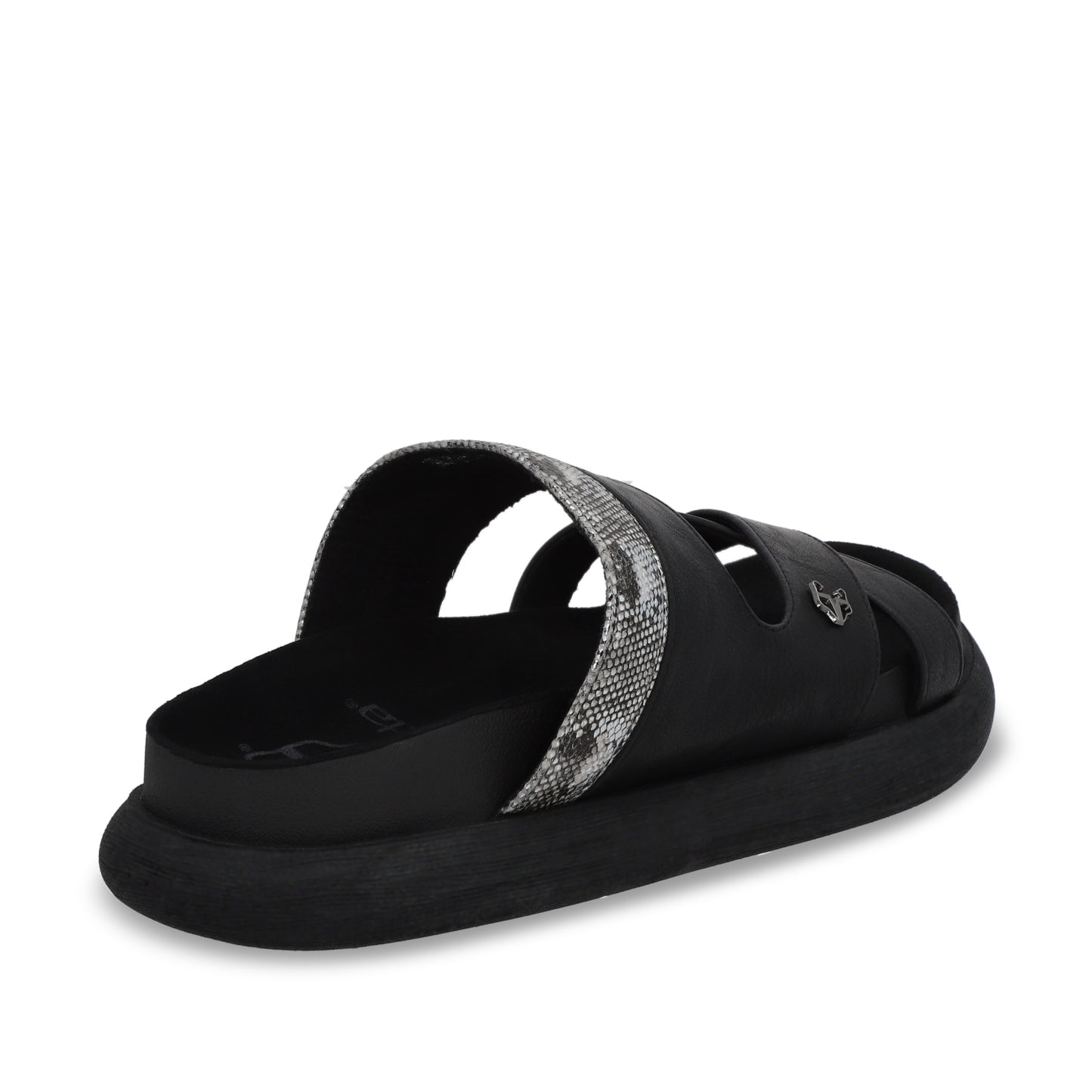 Sandalia Plano Negro Mujer 53700
