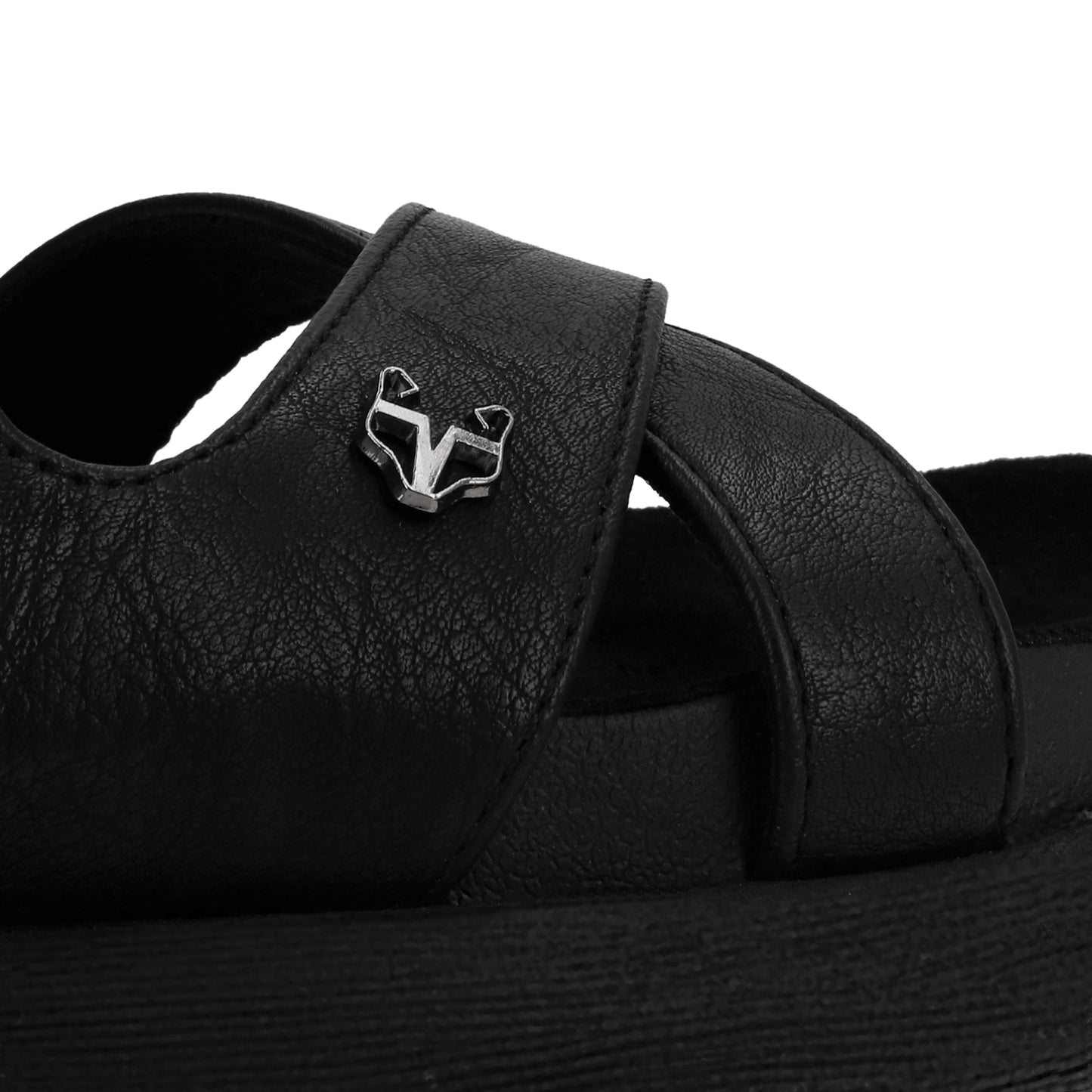 Sandalia Plano Negro Mujer 53700