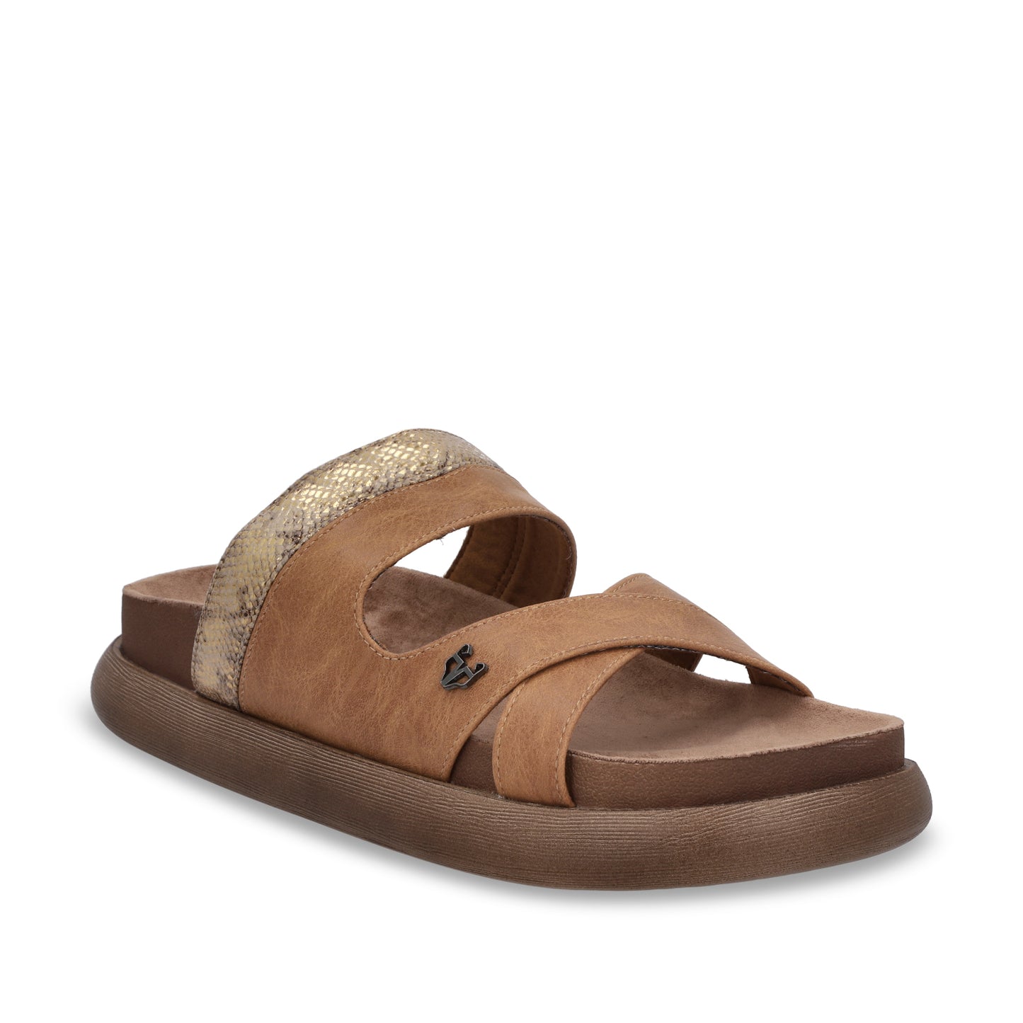 Sandalia Plano Camel Mujer 53700