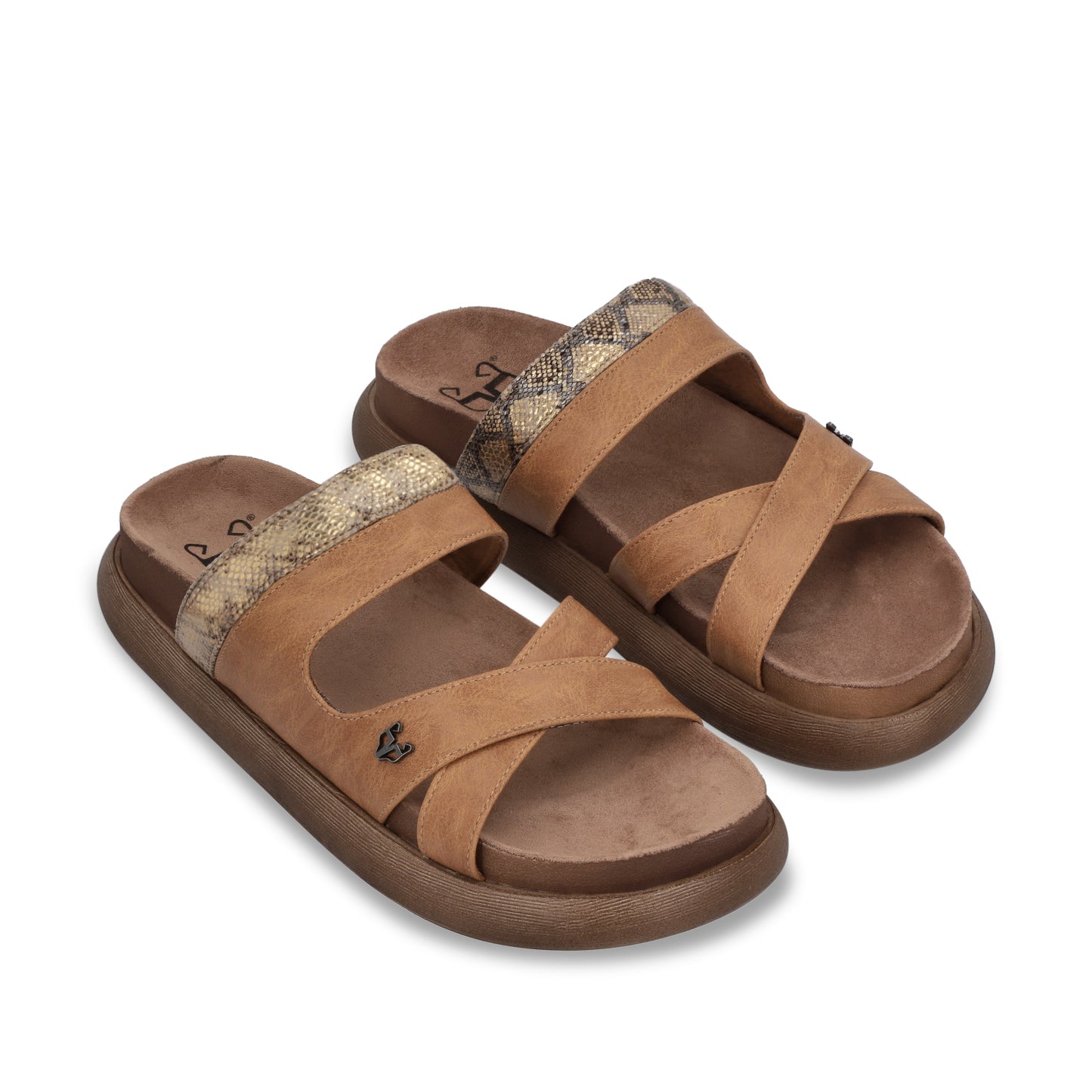 Sandalia Plano Camel Mujer 53700