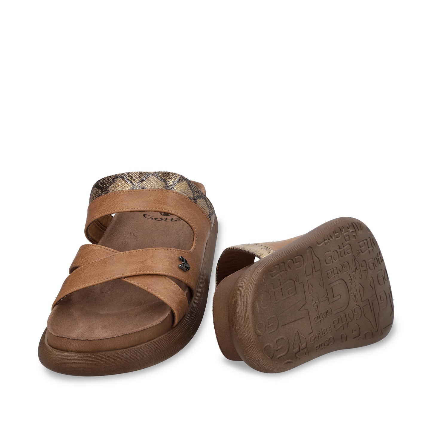 Sandalia Plano Camel Mujer 53700