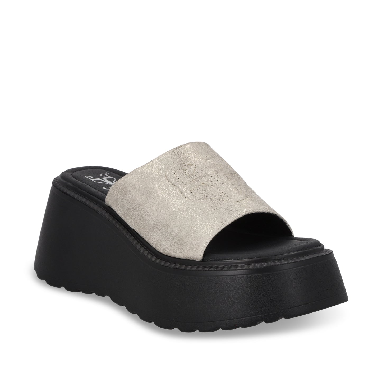 Sandalia Plataforma Dorada Mujer 53720