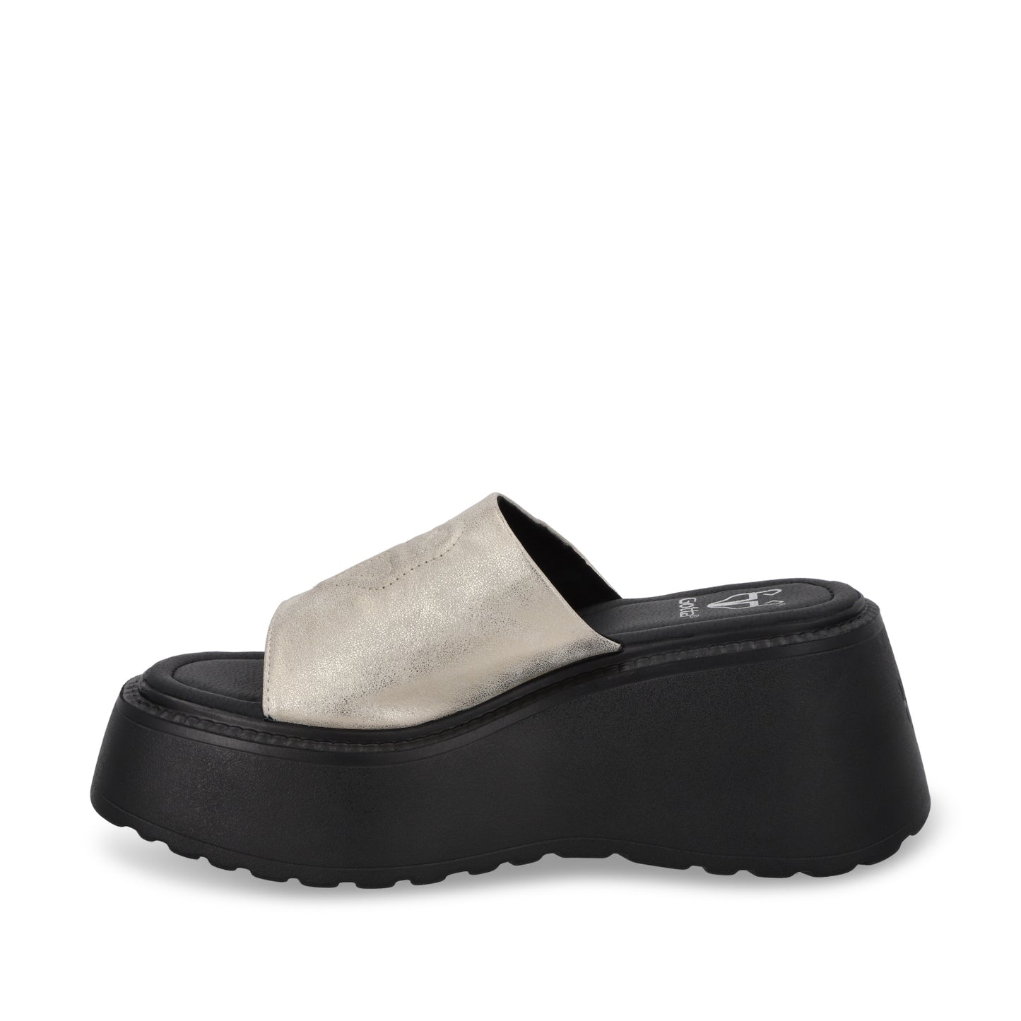 Sandalia Plataforma Dorada Mujer 53720