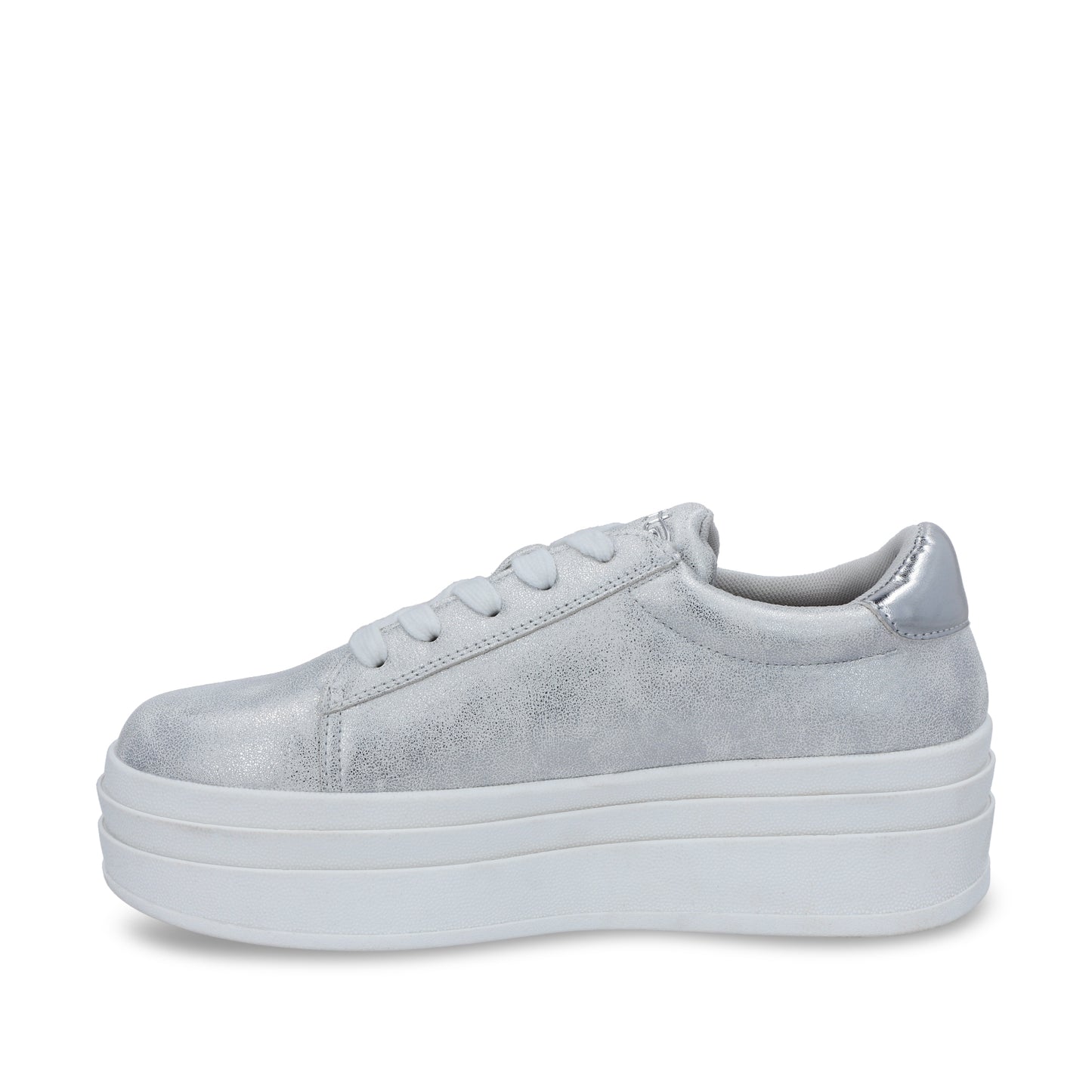 Tenis Plataforma Plateado Mujer 53751