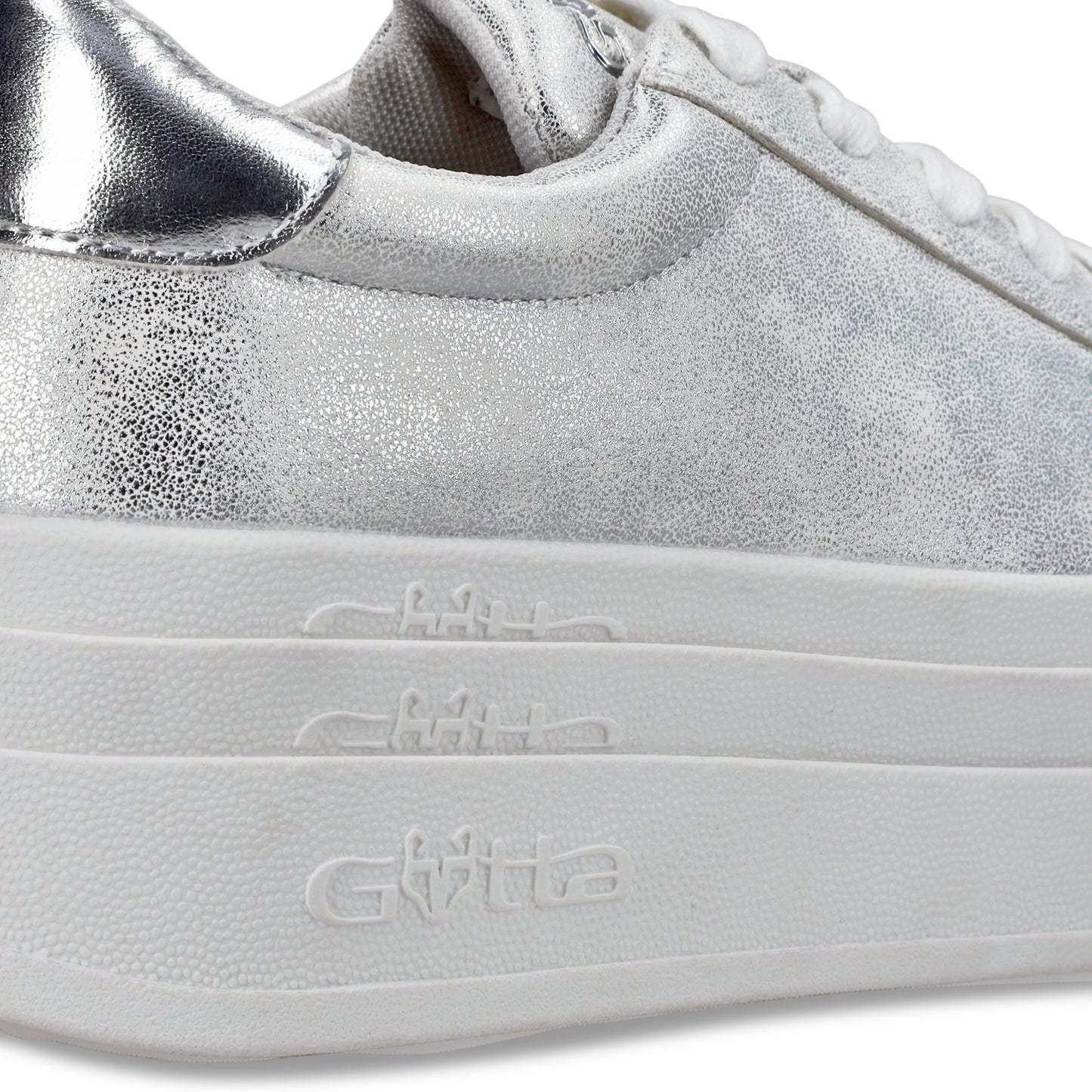Tenis Plataforma Plateado Mujer 53751