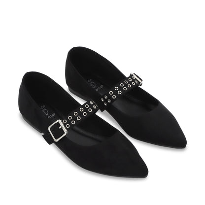 Ballerina Plano Negro Mujer 54011