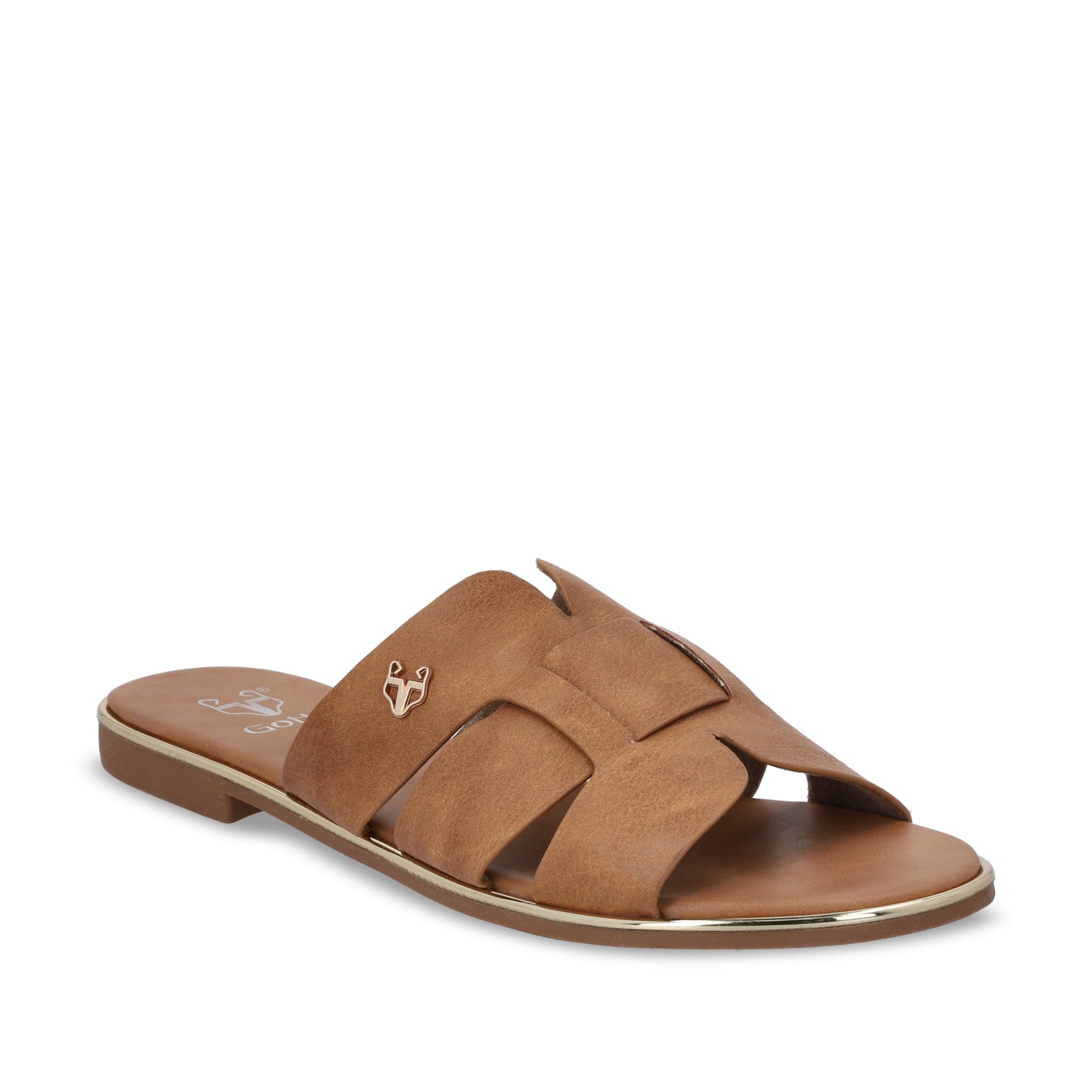 Sandalia Plano Camel Mujer 55210