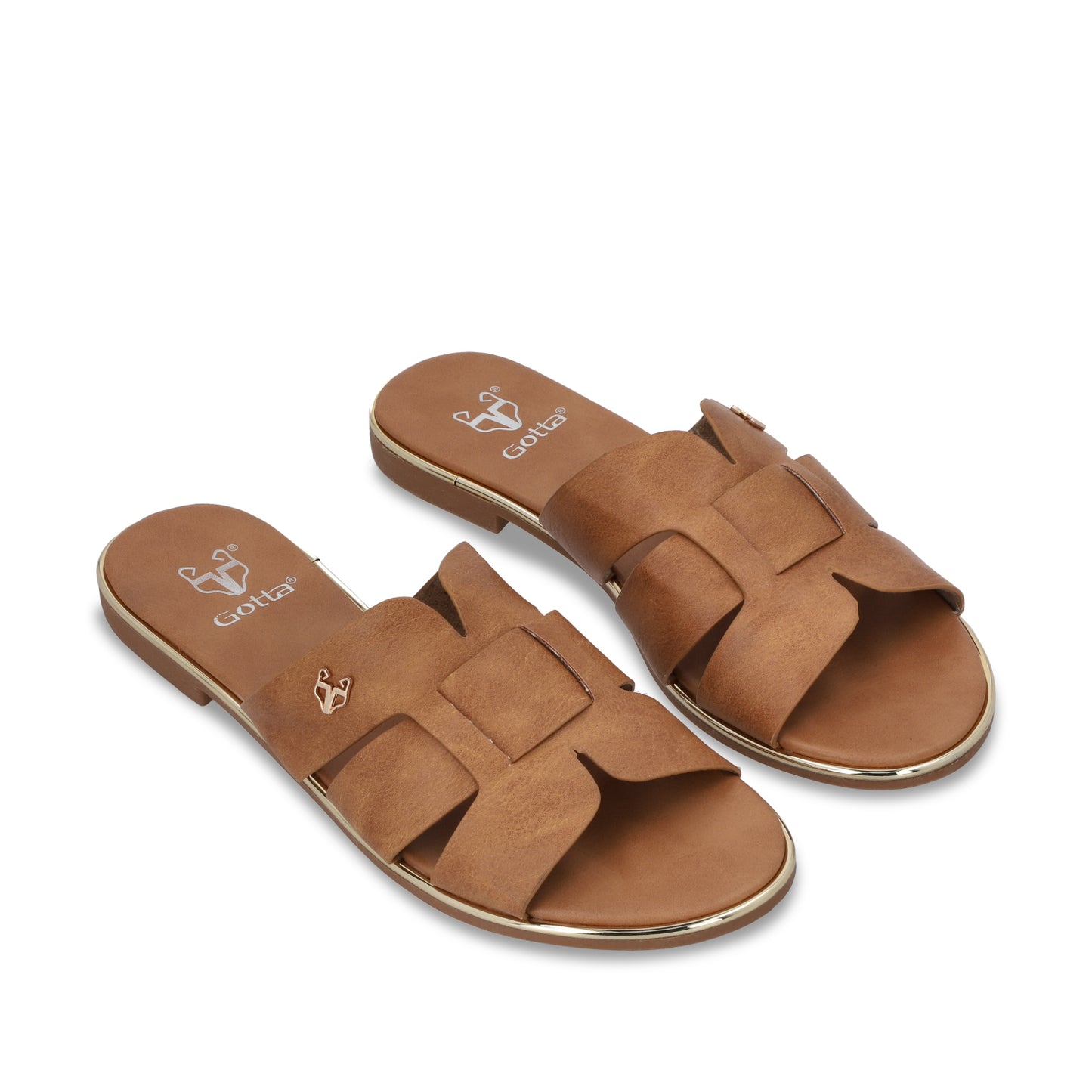 Sandalia Plano Camel Mujer 55210