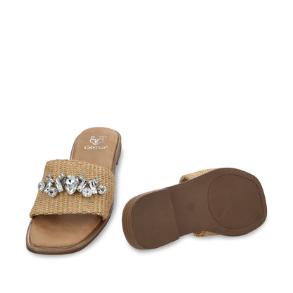 Sandalia Plano Rafia Mujer 55220