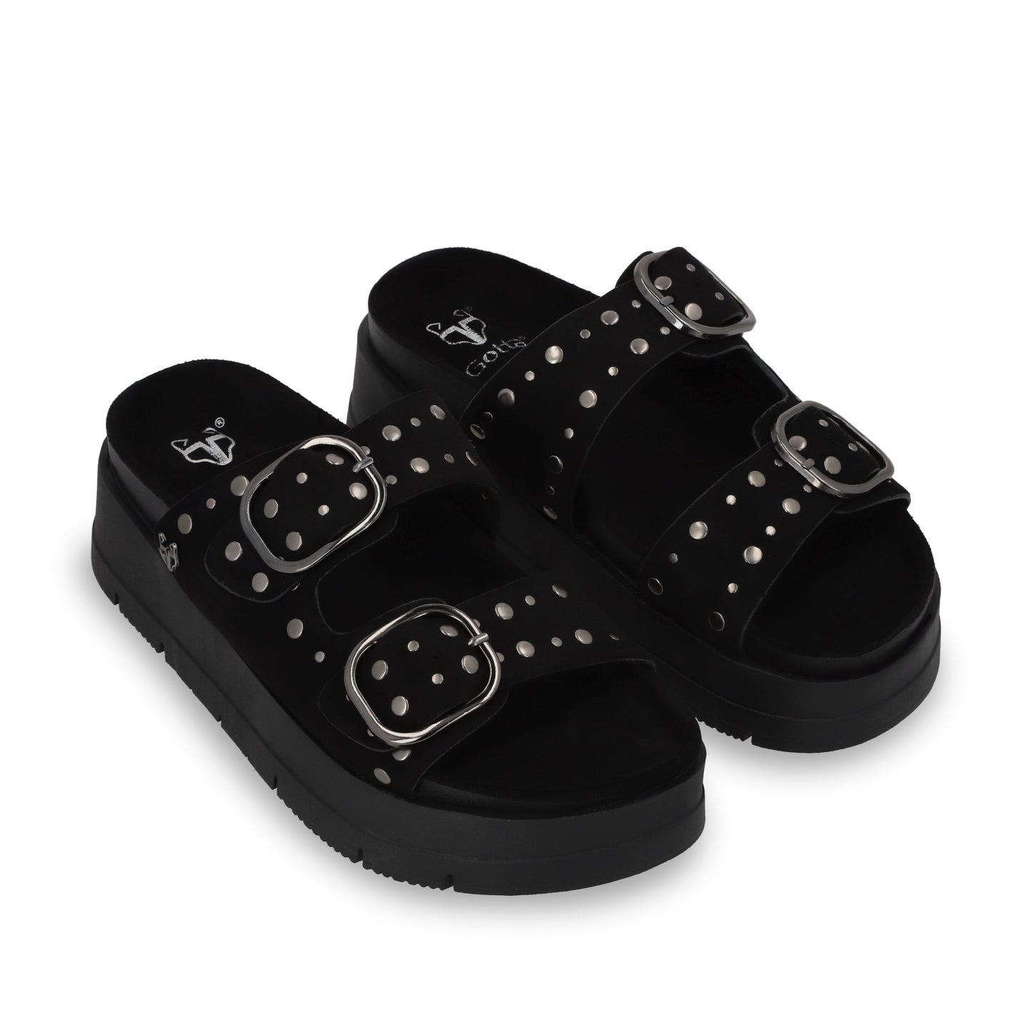 Sandalia Plataforma Negra Mujer 55230