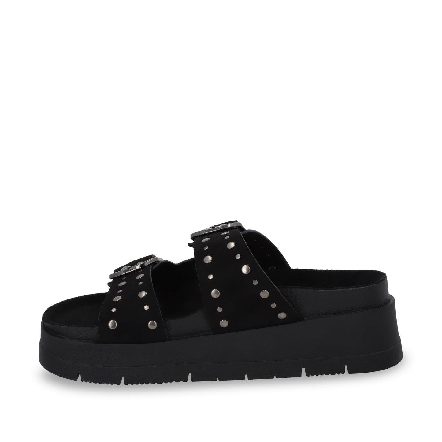 Sandalia Plataforma Negra Mujer 55230