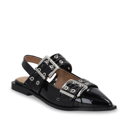 Ballerina Plana Negra Mujer 55240