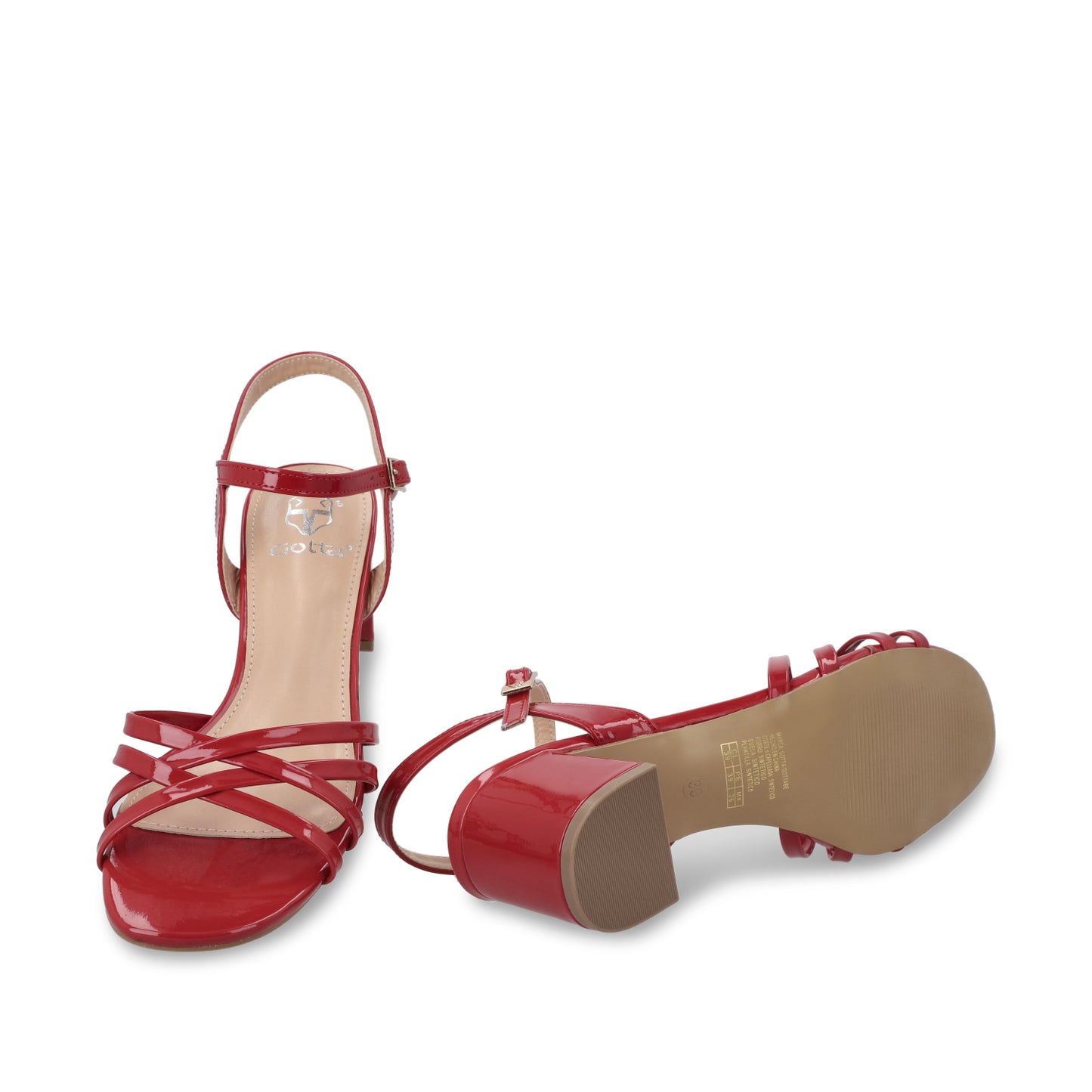 Zapatilla  Roja Mujer 55901