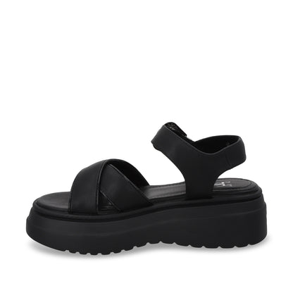 Sandalia Plataforma Negra Mujer 55923