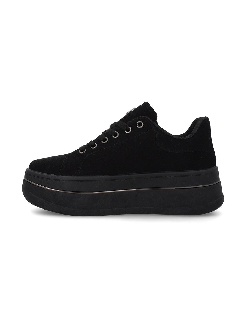 Tenis Plataforma Negros  Mujer 58011
