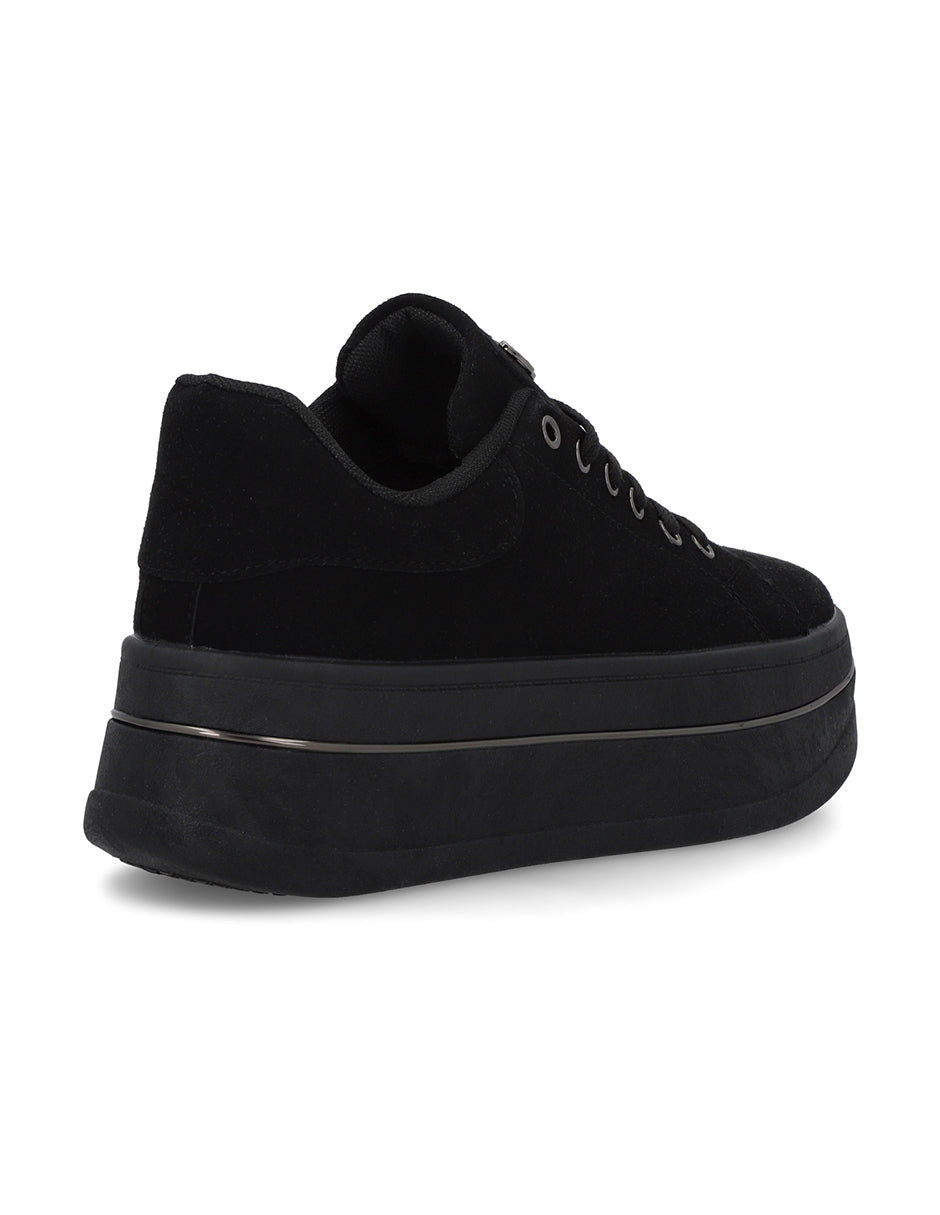 Tenis Plataforma Negros  Mujer 58011