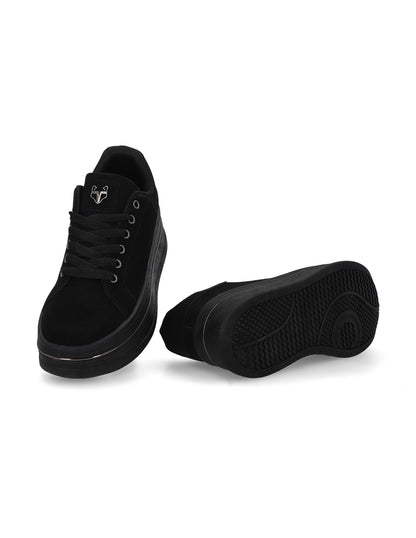 Tenis Plataforma Negros  Mujer 58011