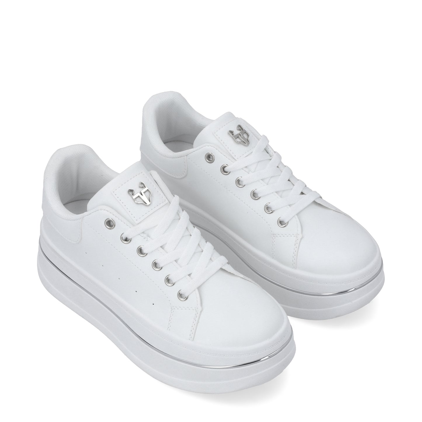Tenis Plataforma Blancos Mujer 58011
