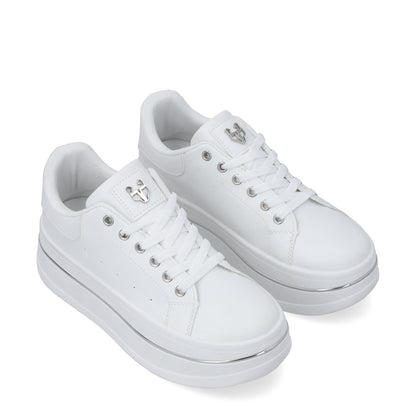 Tenis Plataforma Blancos Mujer 58011