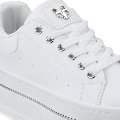 Tenis Plataforma Blancos Mujer 58011