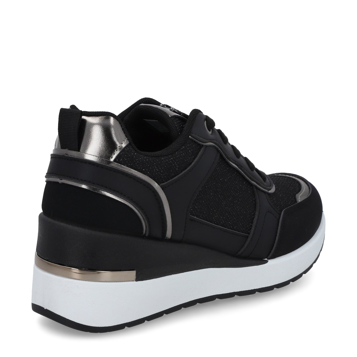 Tenis Plataforma Negros  Mujer 58060