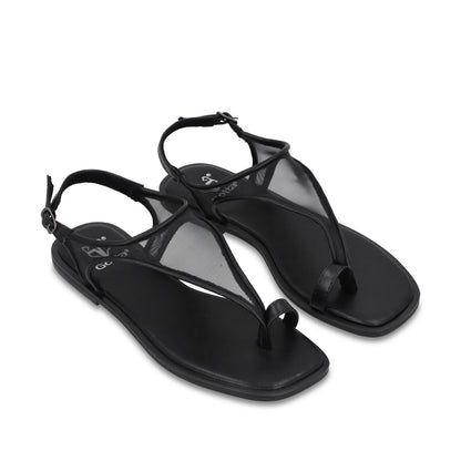 Sandalia Negra Mujer 65681