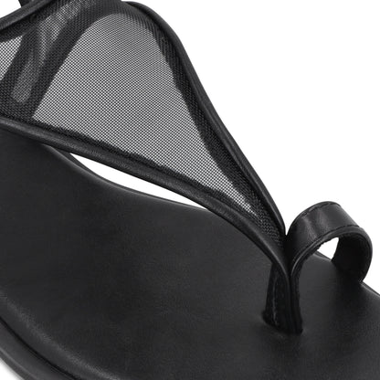 Sandalia Negra Mujer 65681