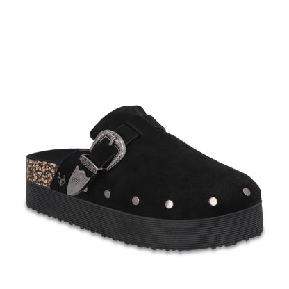 Zueco Plataforma Negro Mujer 65950