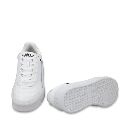 Tenis Plataforma Cuero Blanca Mujer 67311