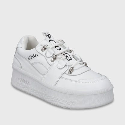 Tenis Cuero Plataforma Blanca Mujer 67312