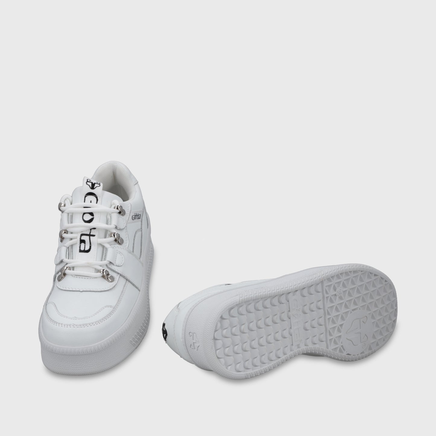 Tenis Cuero Plataforma Blanca Mujer 67312