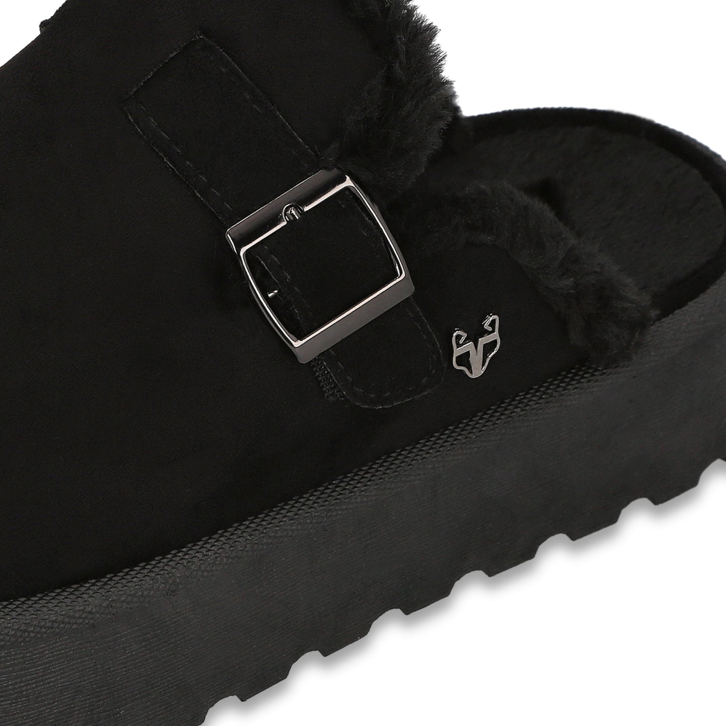 Zueco Plataforma Negro Mujer 6808001