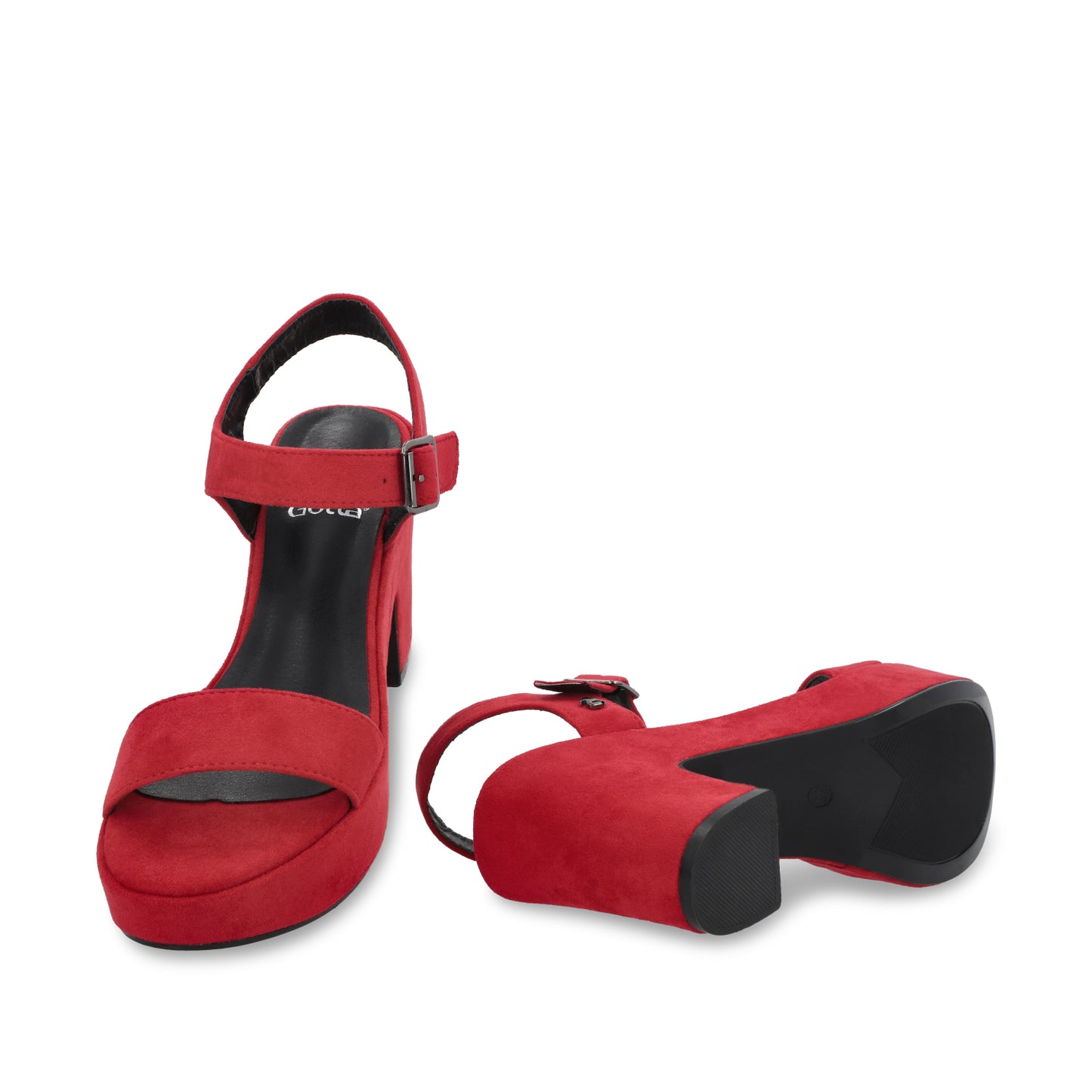 Zapatilla Plataforma Roja Mujer C5473