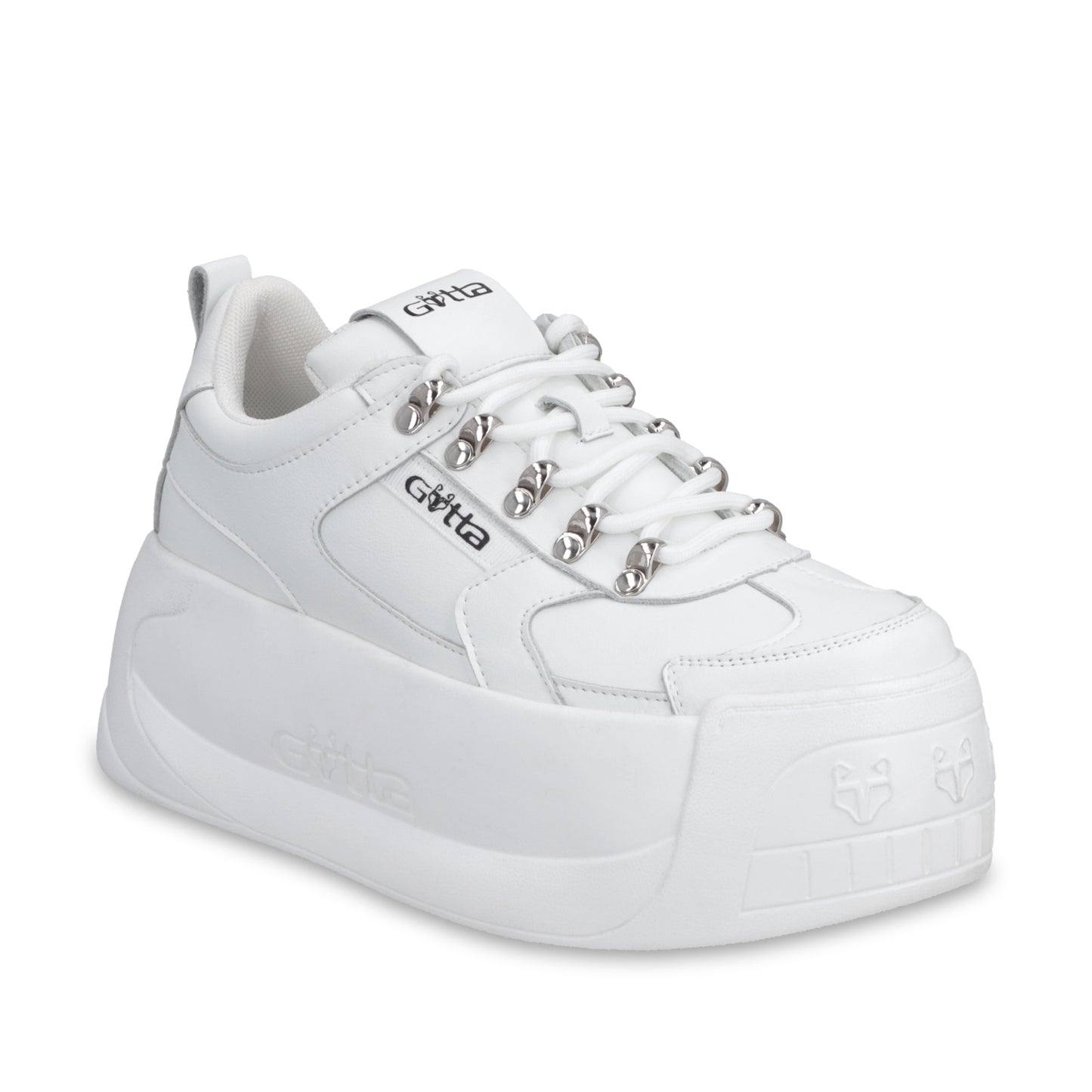 Tenis Cuero Plataforma Blanca Mujer C732B