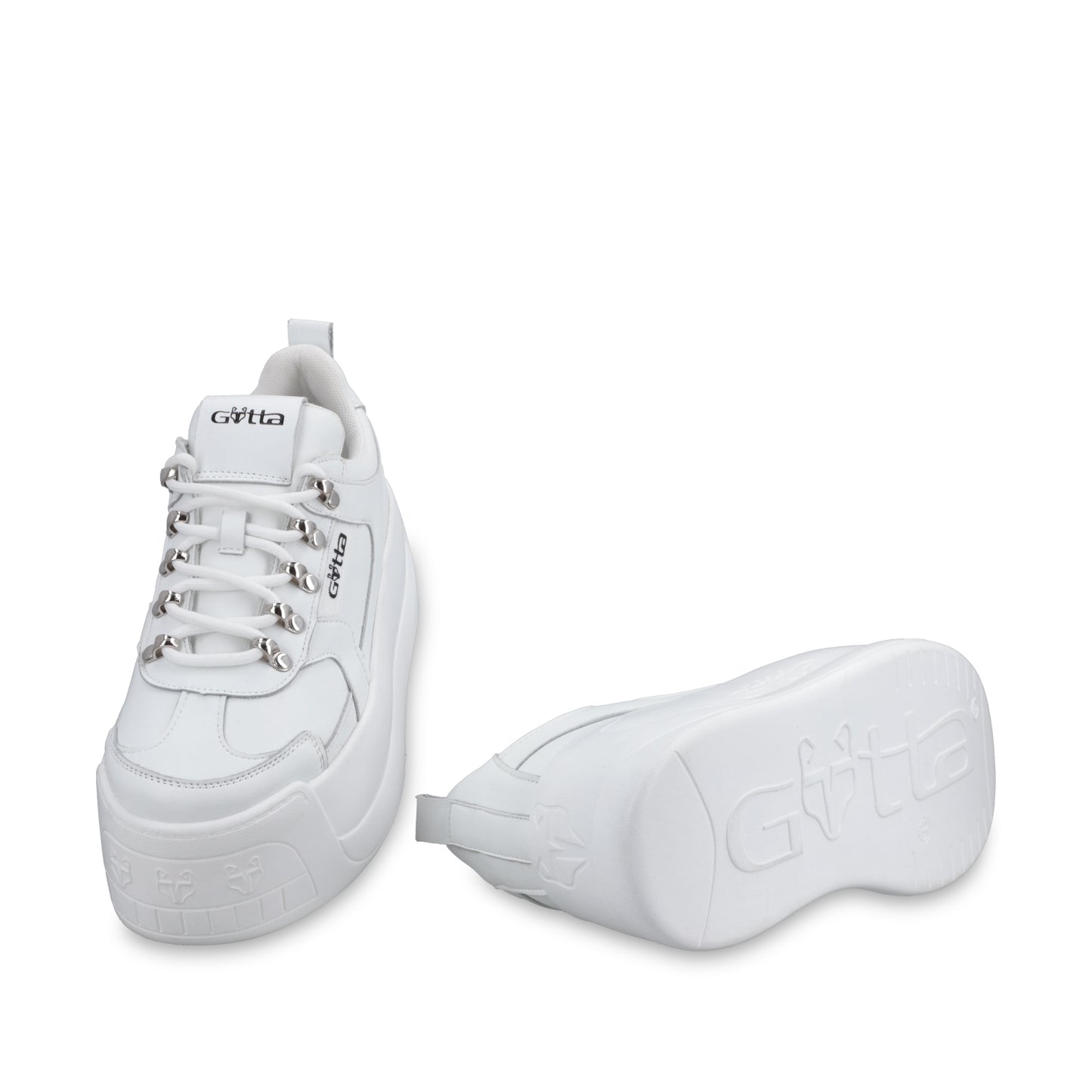 Tenis Cuero Plataforma Blanca Mujer C732B