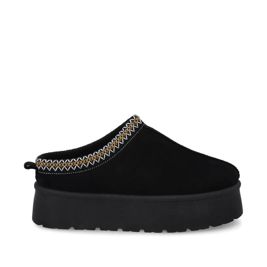 Pantufla Plataforma Negra Mujer 48112