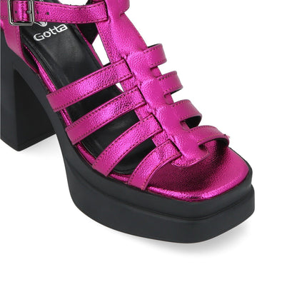 Sandalia Fucsia Mujer 45951